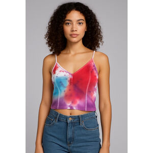 Topshop Tie-Dye Ribbed Cami Tank Top | Size 6 (UK 10)